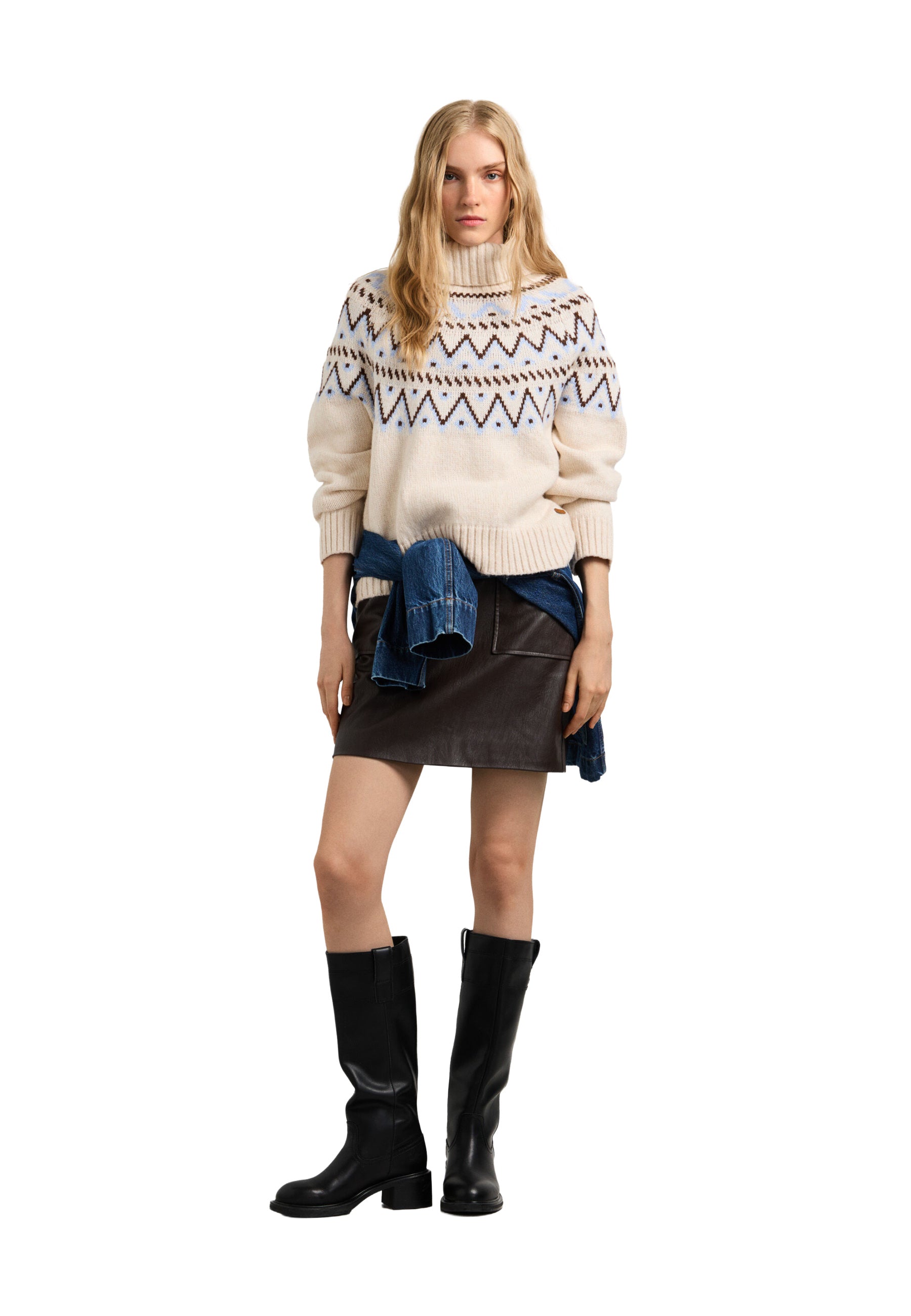 Maglia a collo alto Beige Pepe Jeans