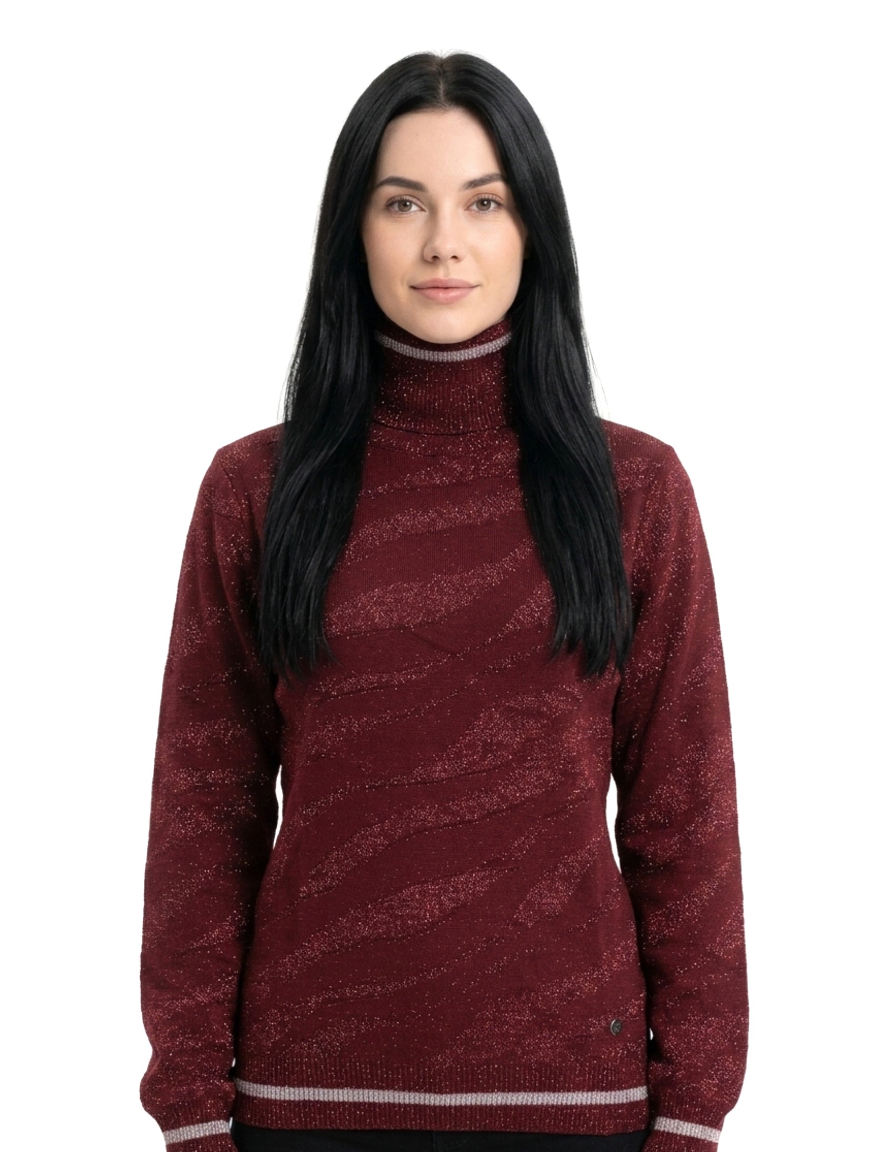 Maglia a collo alto Bordeaux Yes-zee