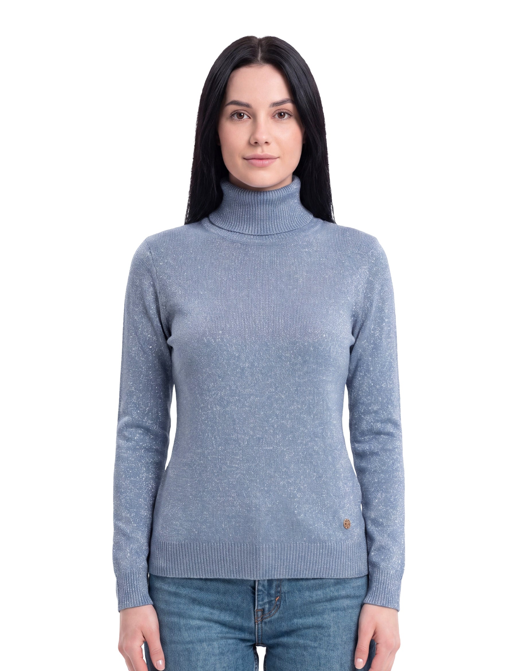 Maglia a collo alto Blu Yes-zee