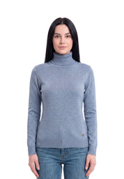 Maglia a collo alto Blu Yes-zee