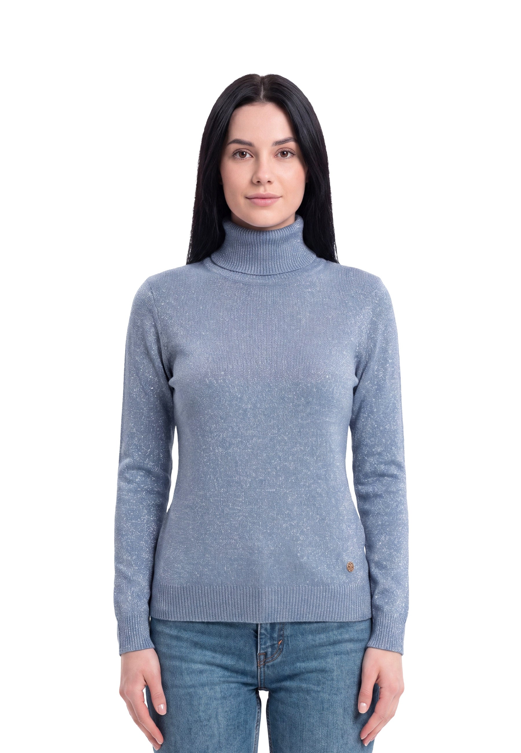 Maglia a collo alto Blu Yes-zee