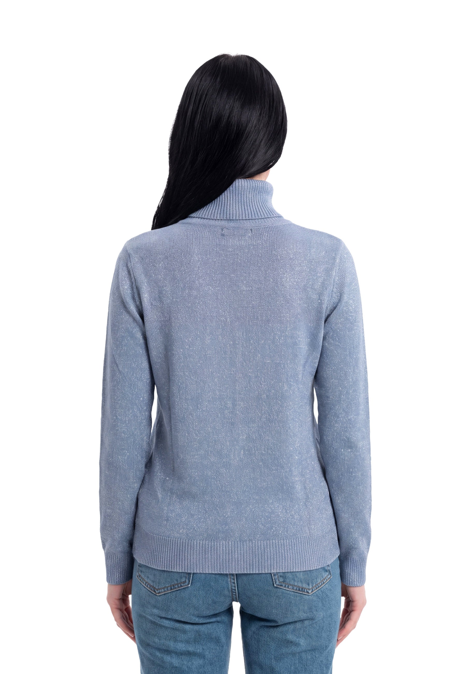 Maglia a collo alto Blu Yes-zee