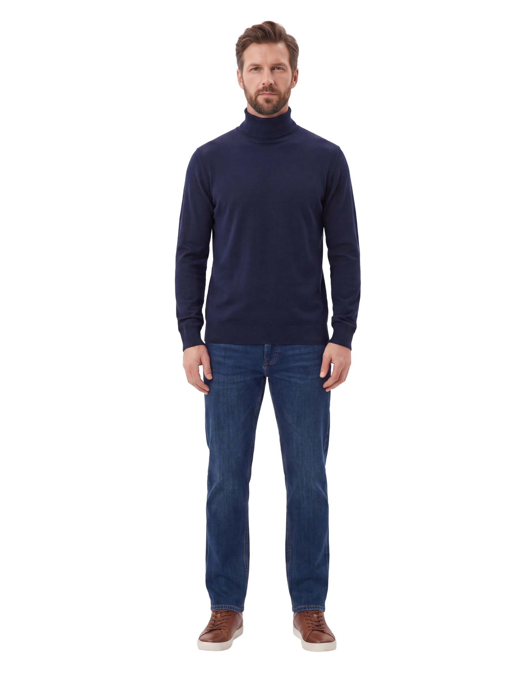 Maglia a collo alto Blu Yes-zee