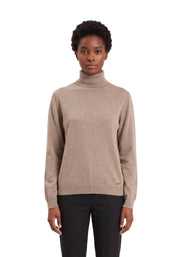Maglia a collo alto Beige Yes-zee