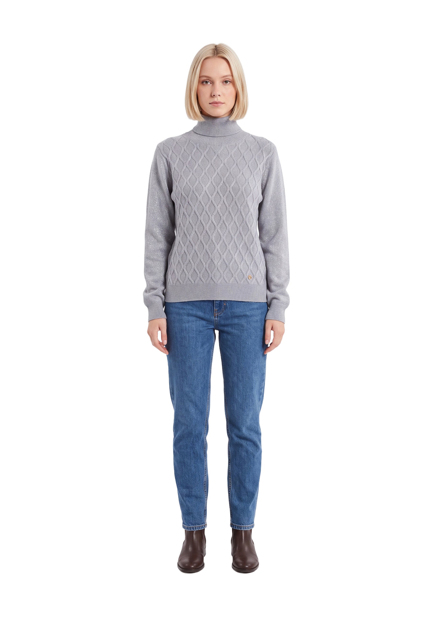 Maglia a collo alto Grigio Yes-zee