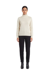 Maglia a collo alto Avorio Yes-zee