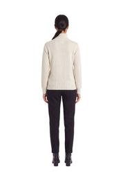 Maglia a collo alto Avorio Yes-zee