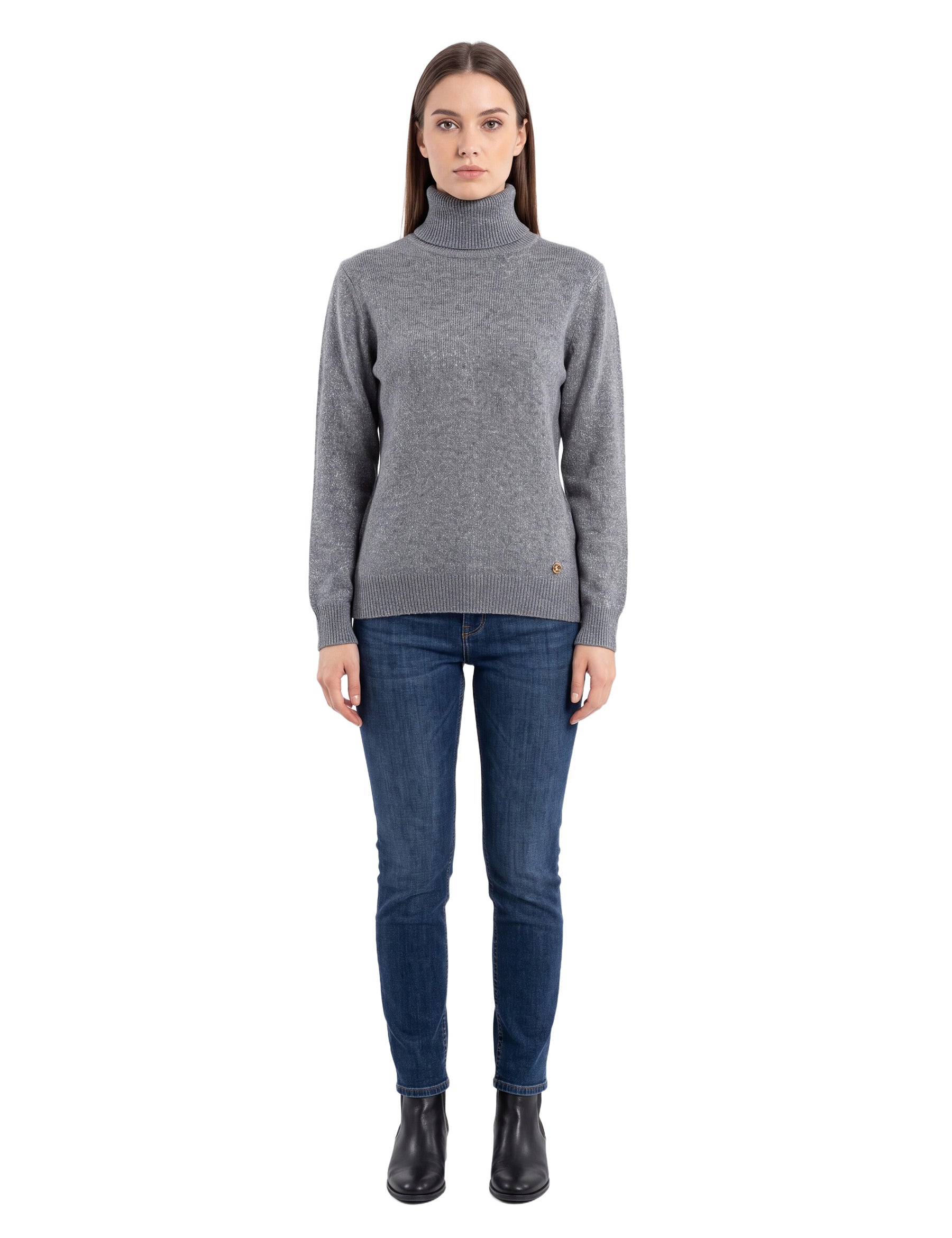 Maglia a collo alto Grigio Yes-zee