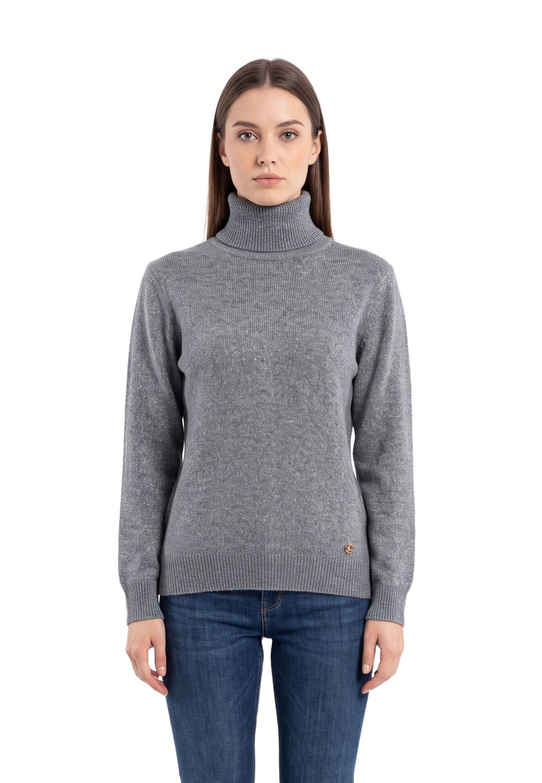 Maglia a collo alto Grigio Yes-zee