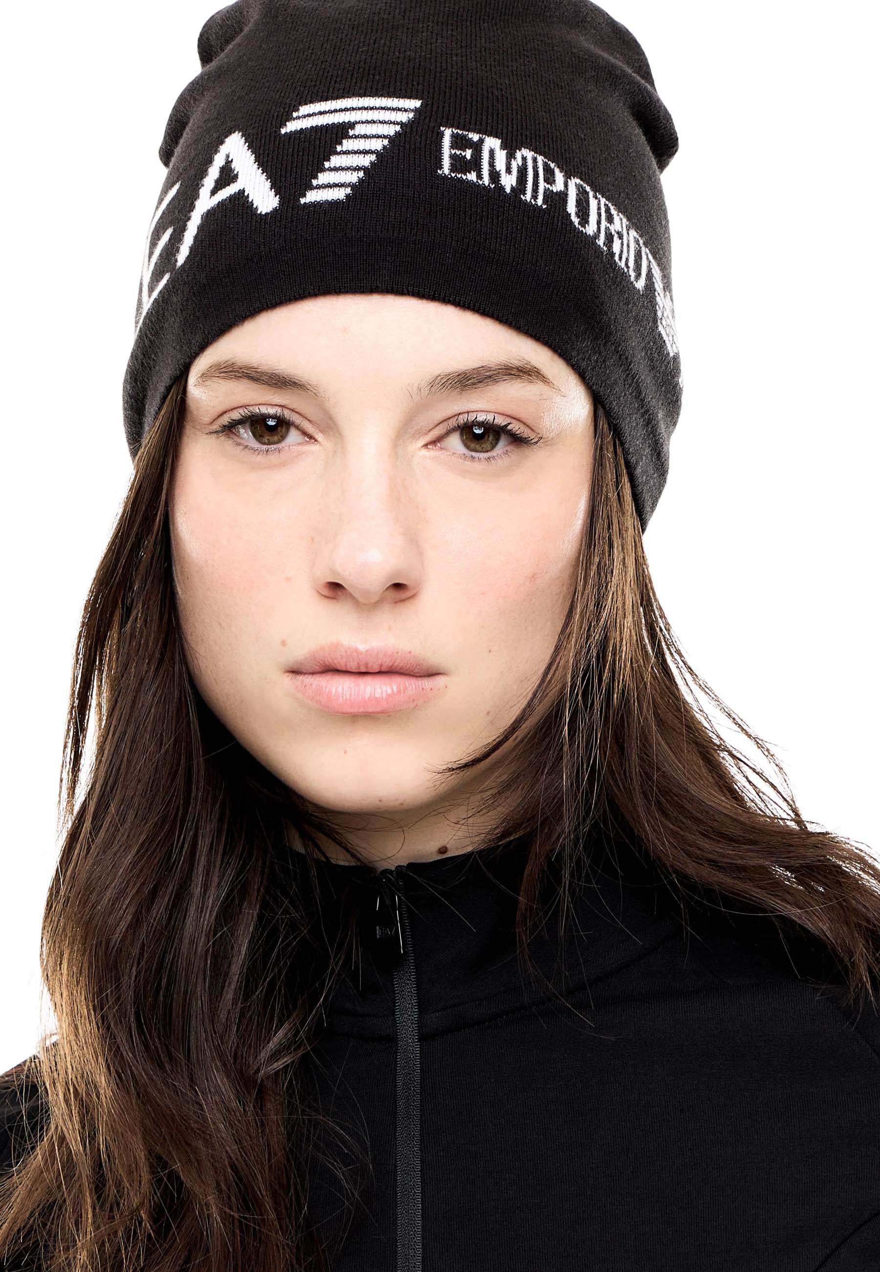 Cappelli Nero Bianco Ea7 Emporio Armani