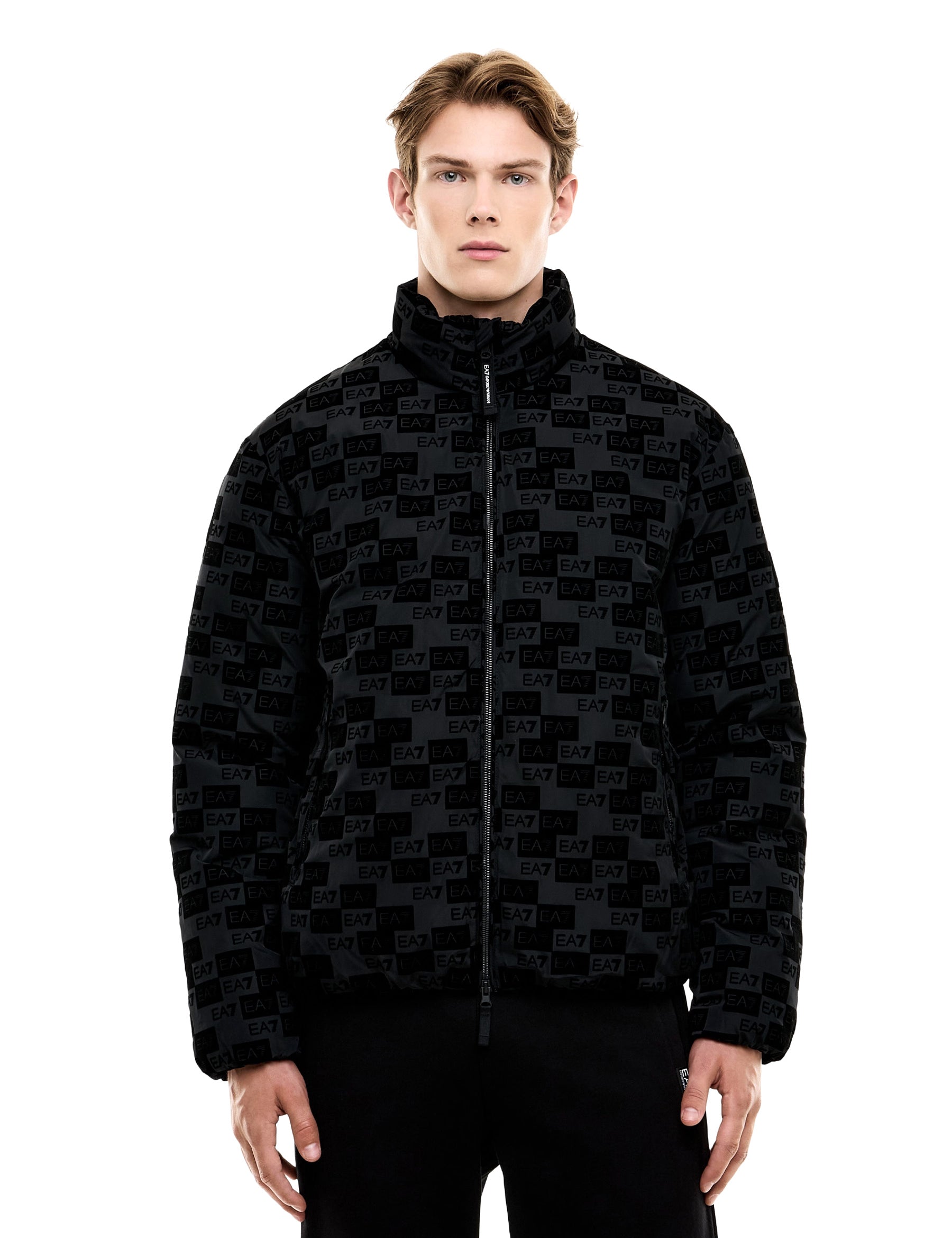 Piumini Nero Ea7 Emporio Armani