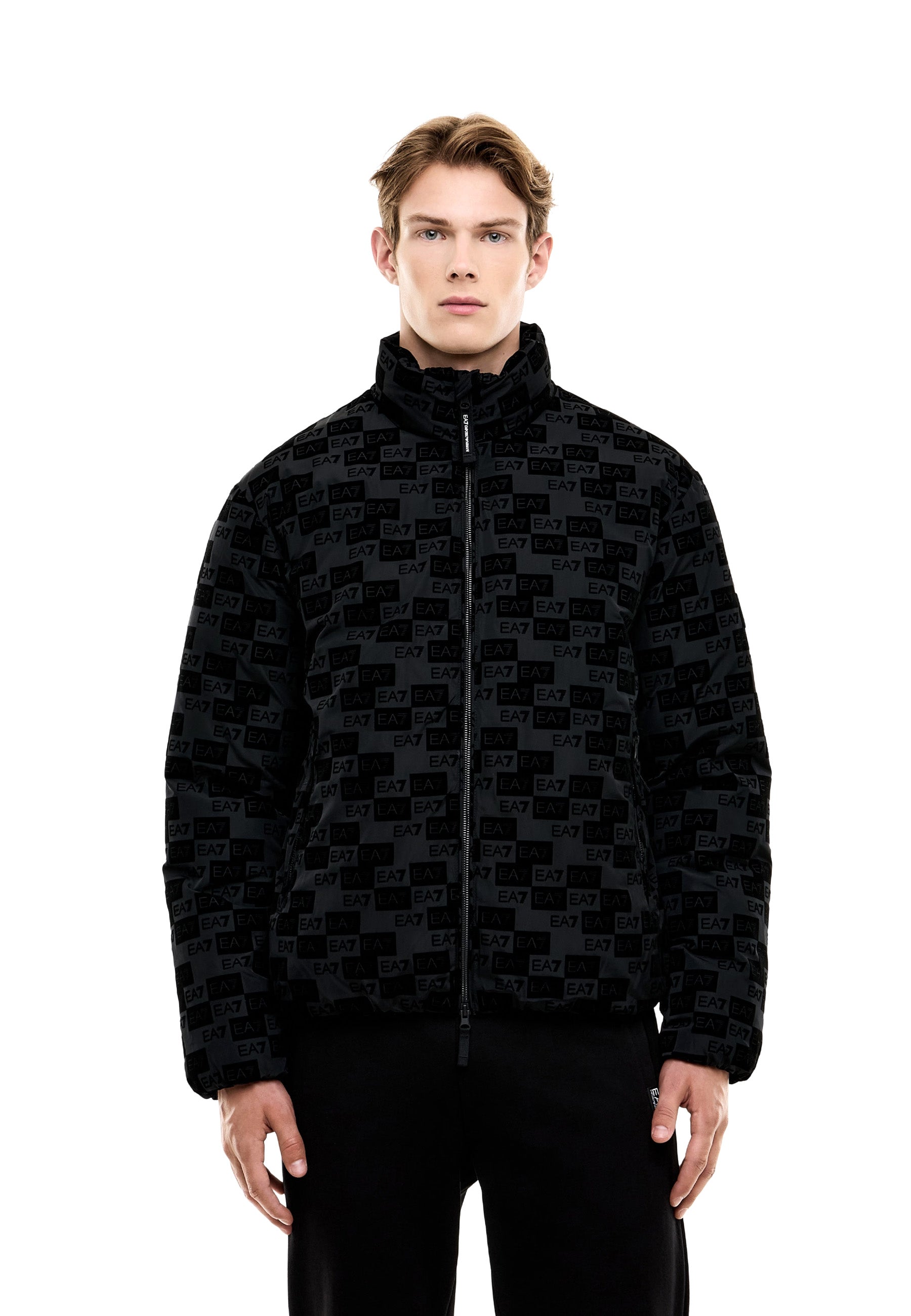 Piumini Nero Ea7 Emporio Armani