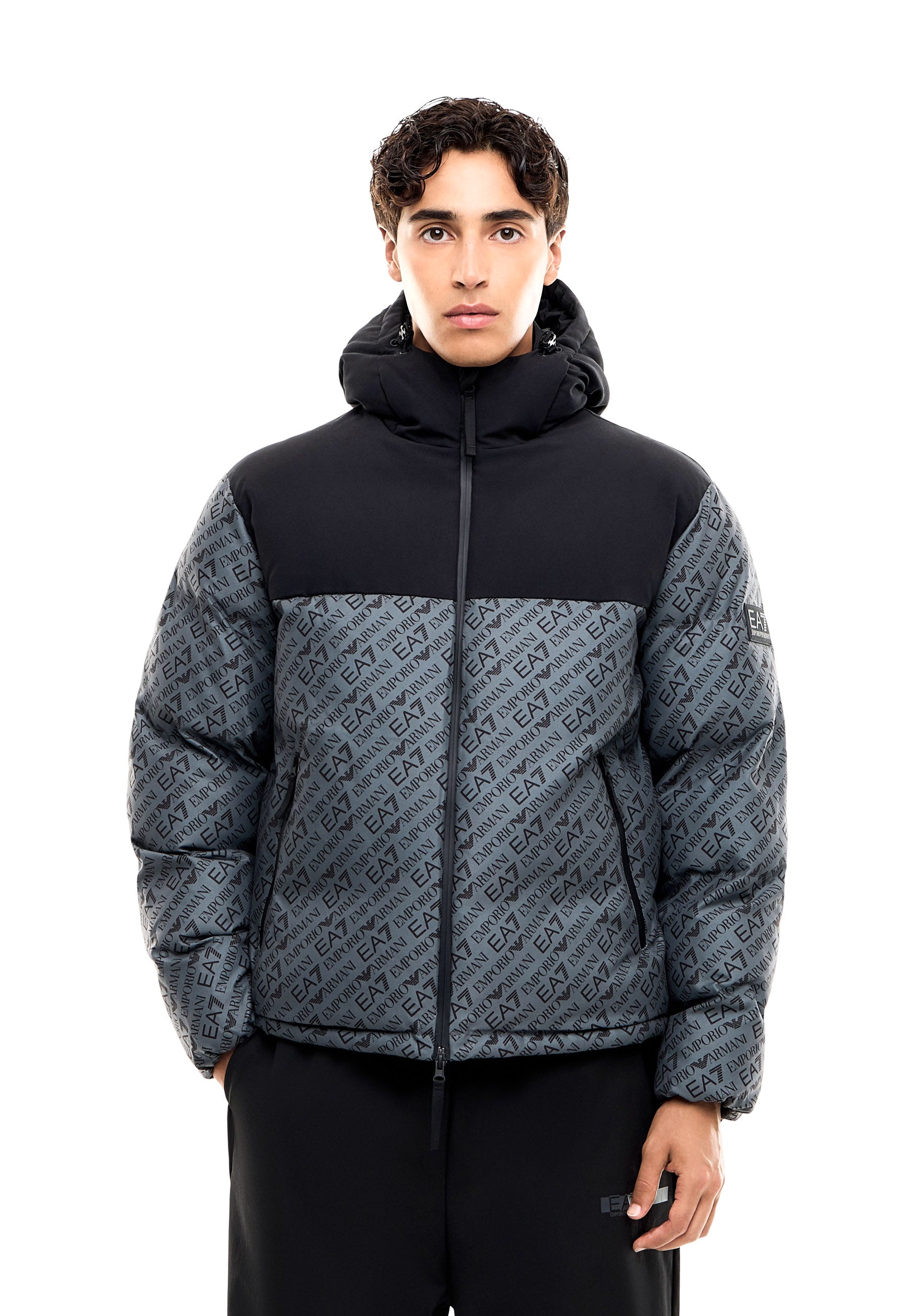 Piumini Grigio Ea7 Emporio Armani