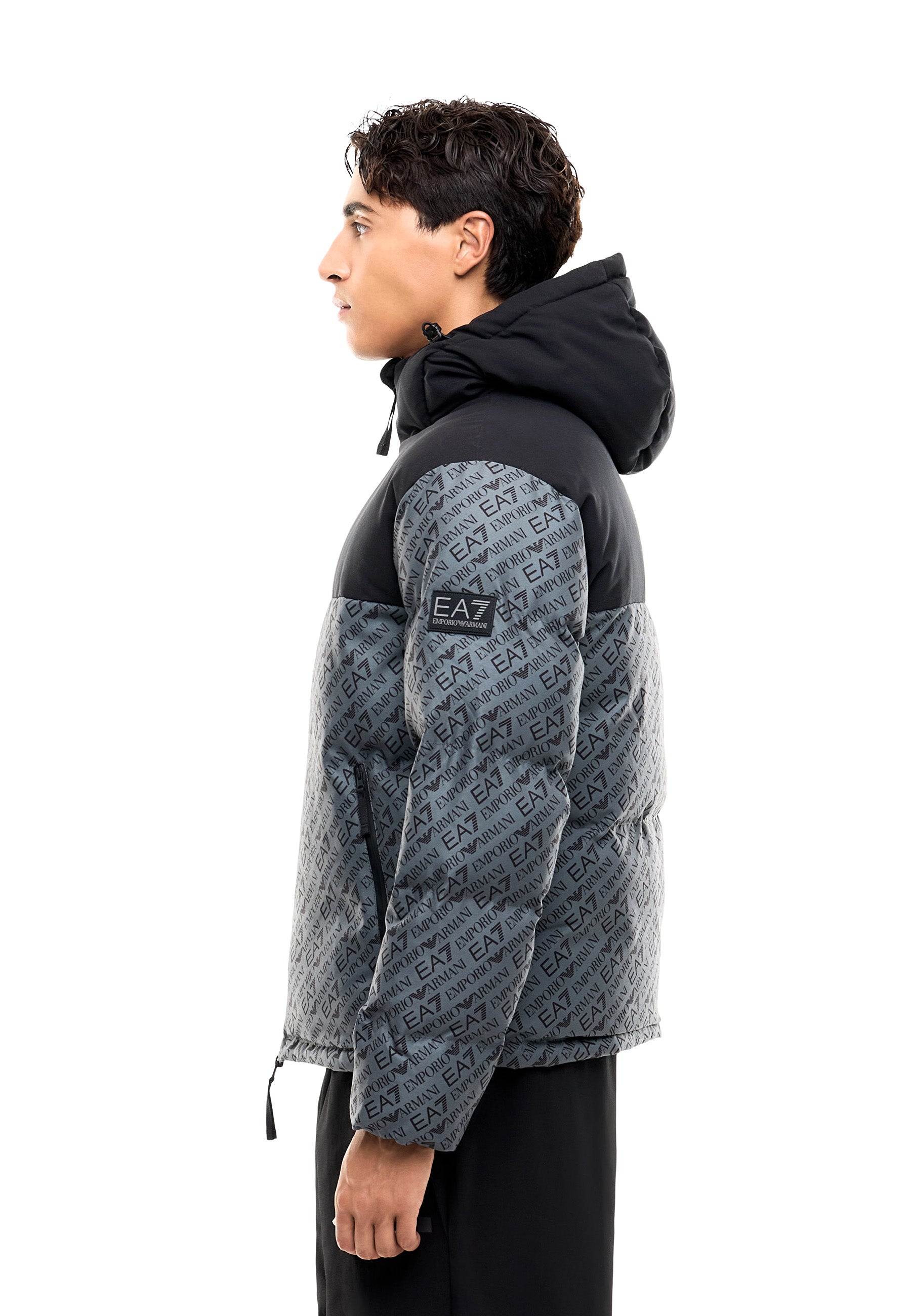 Piumini Grigio Ea7 Emporio Armani