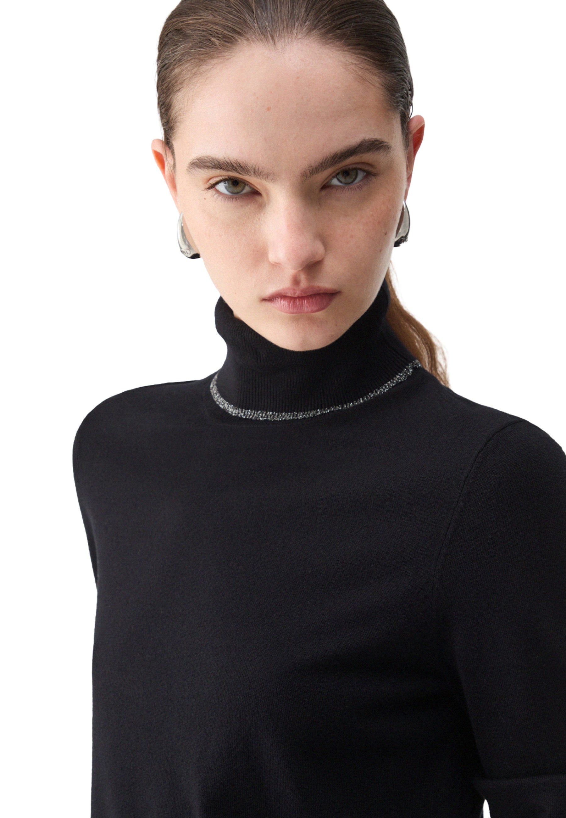 Maglia a collo alto Nero Liu-jo