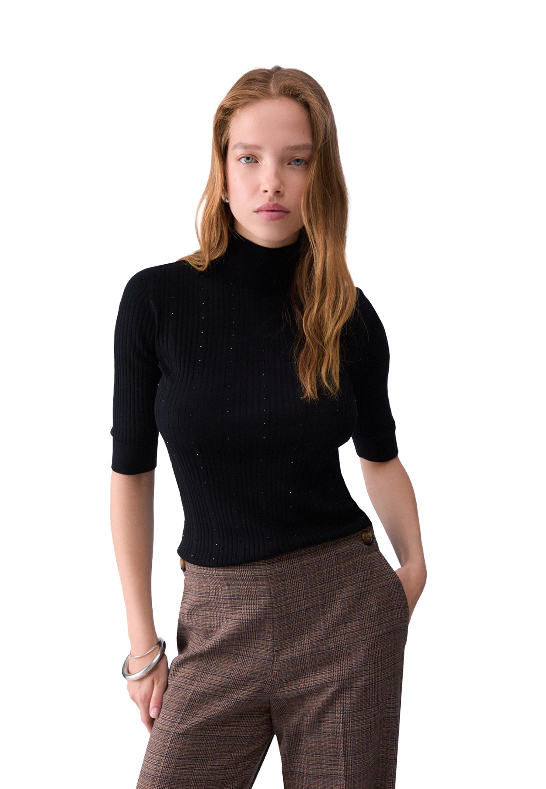 Maglia a collo alto Nero Liu-jo