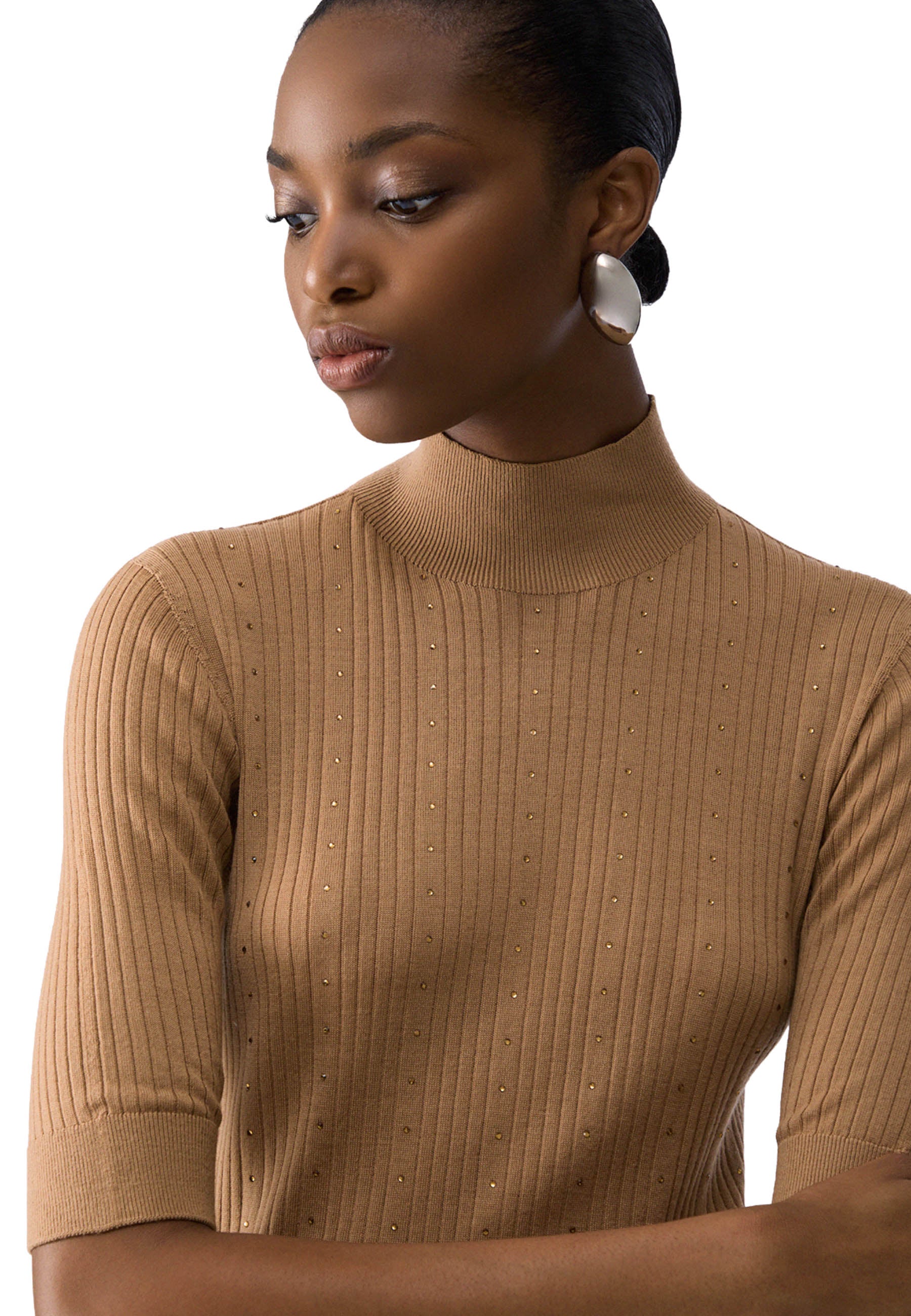 Maglia a collo alto Beige Liu-jo