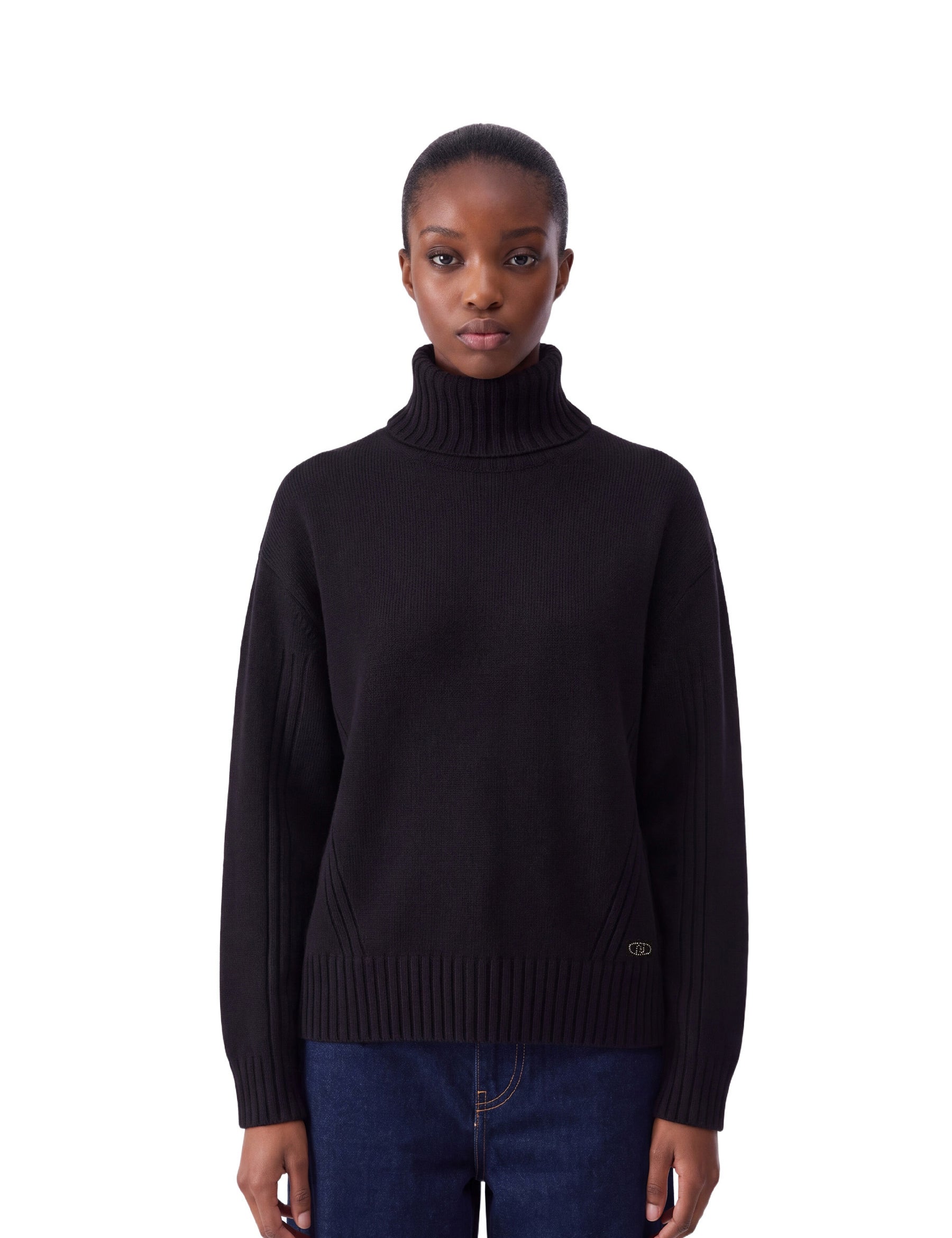 Maglia a collo alto Nero Liu-jo
