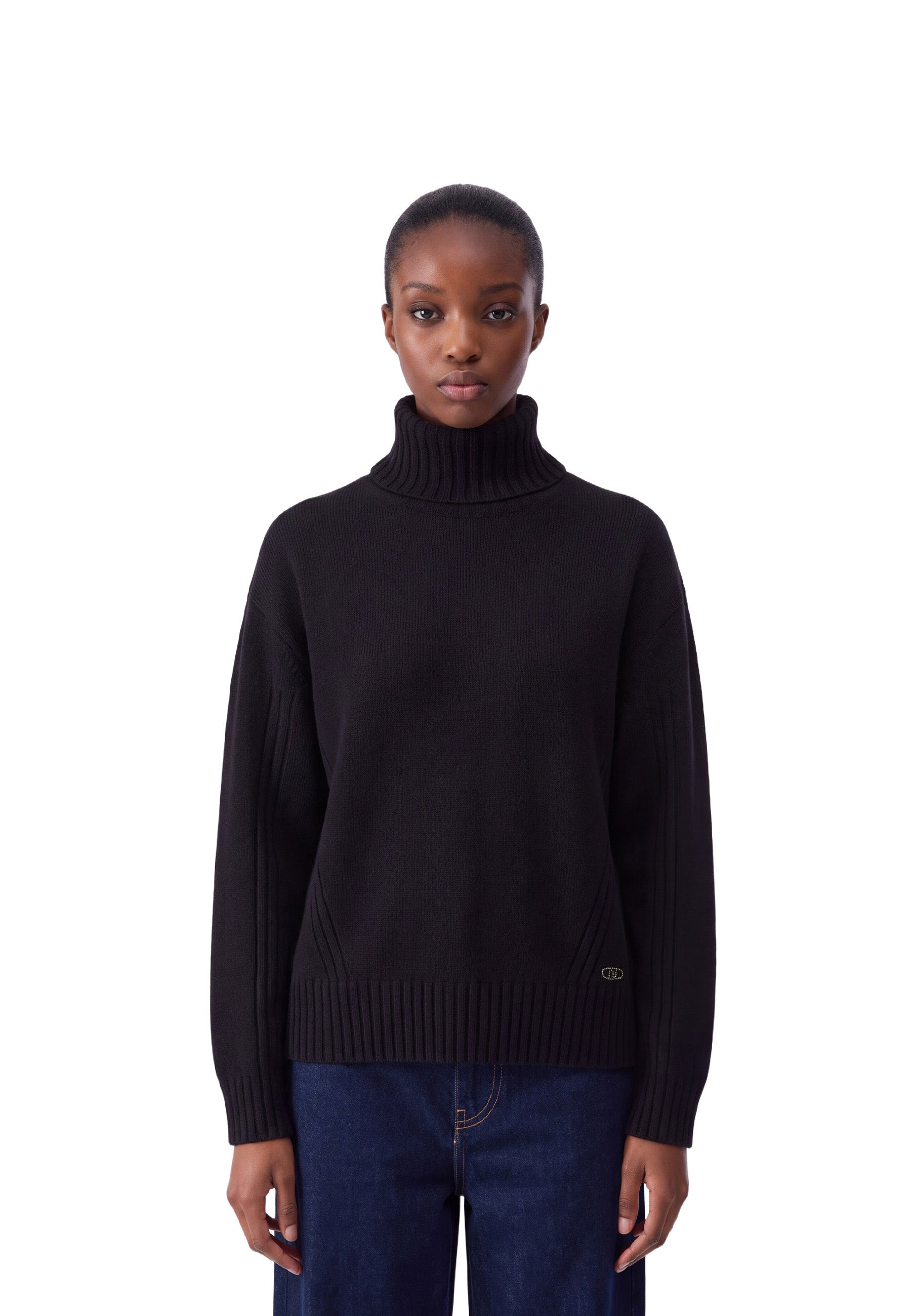 Maglia a collo alto Nero Liu-jo