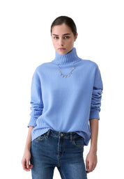 Maglia a collo alto Blu Liu-jo