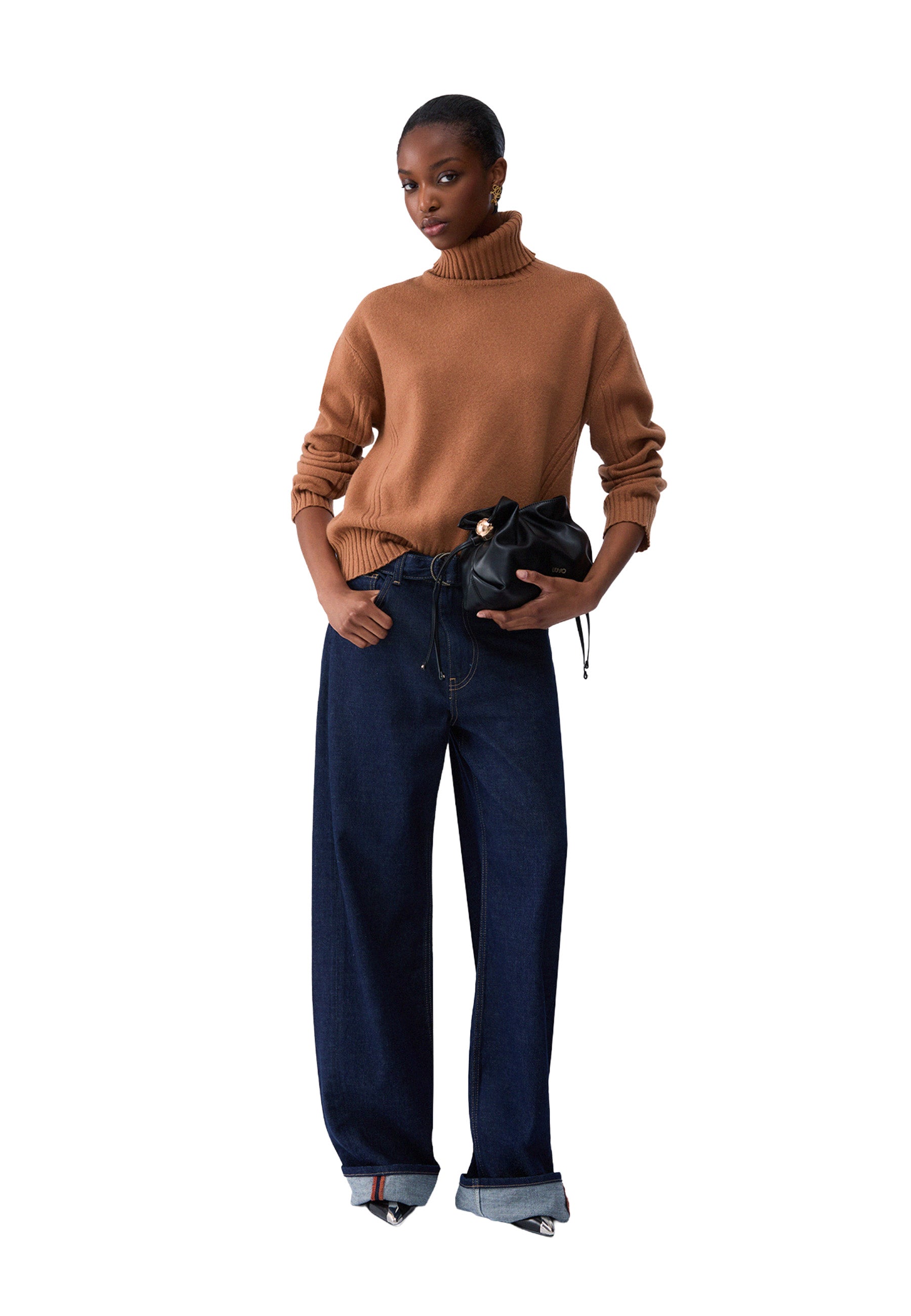 Maglia a collo alto Beige Liu-jo