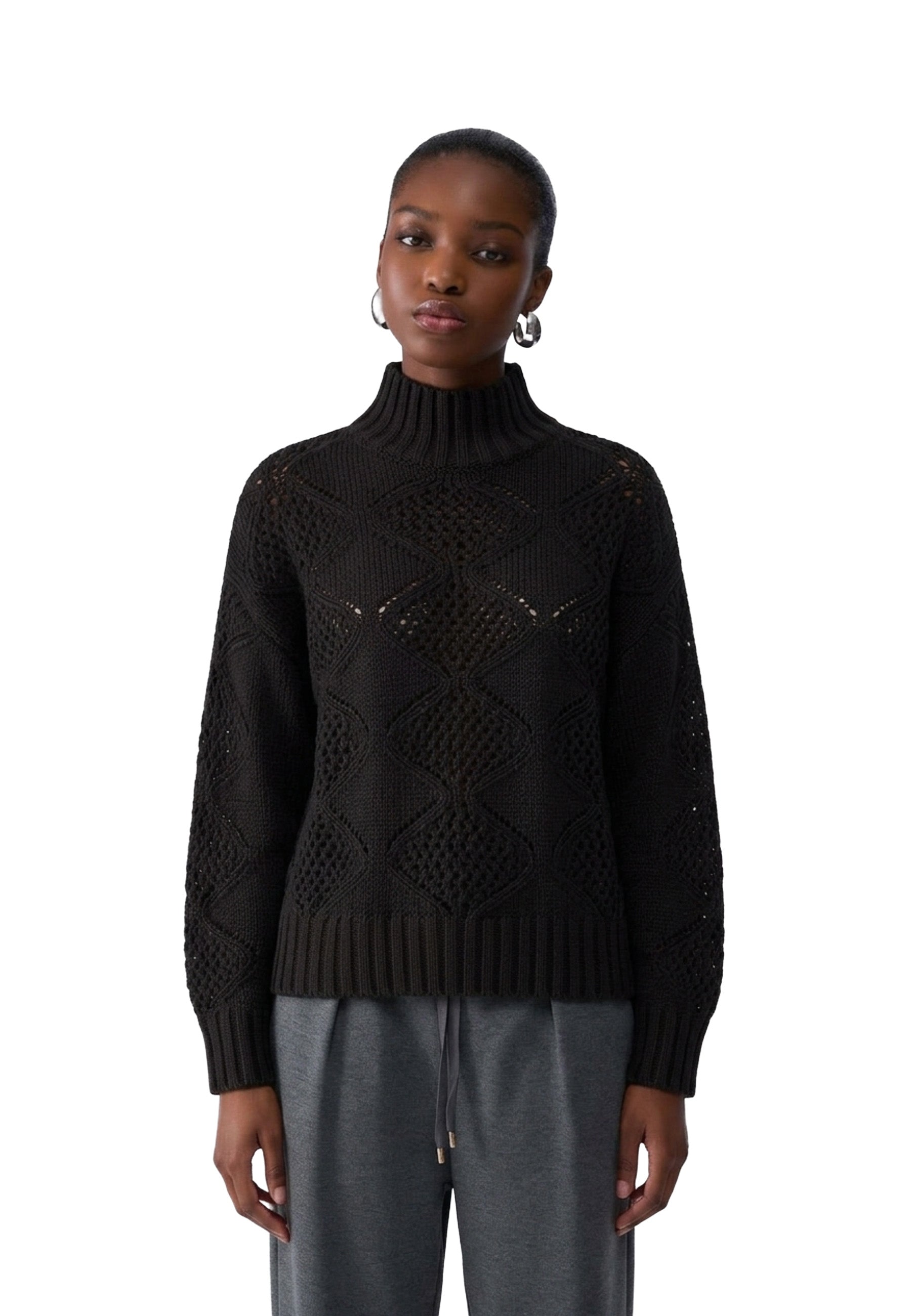 Maglia a collo alto Nero Liu-jo
