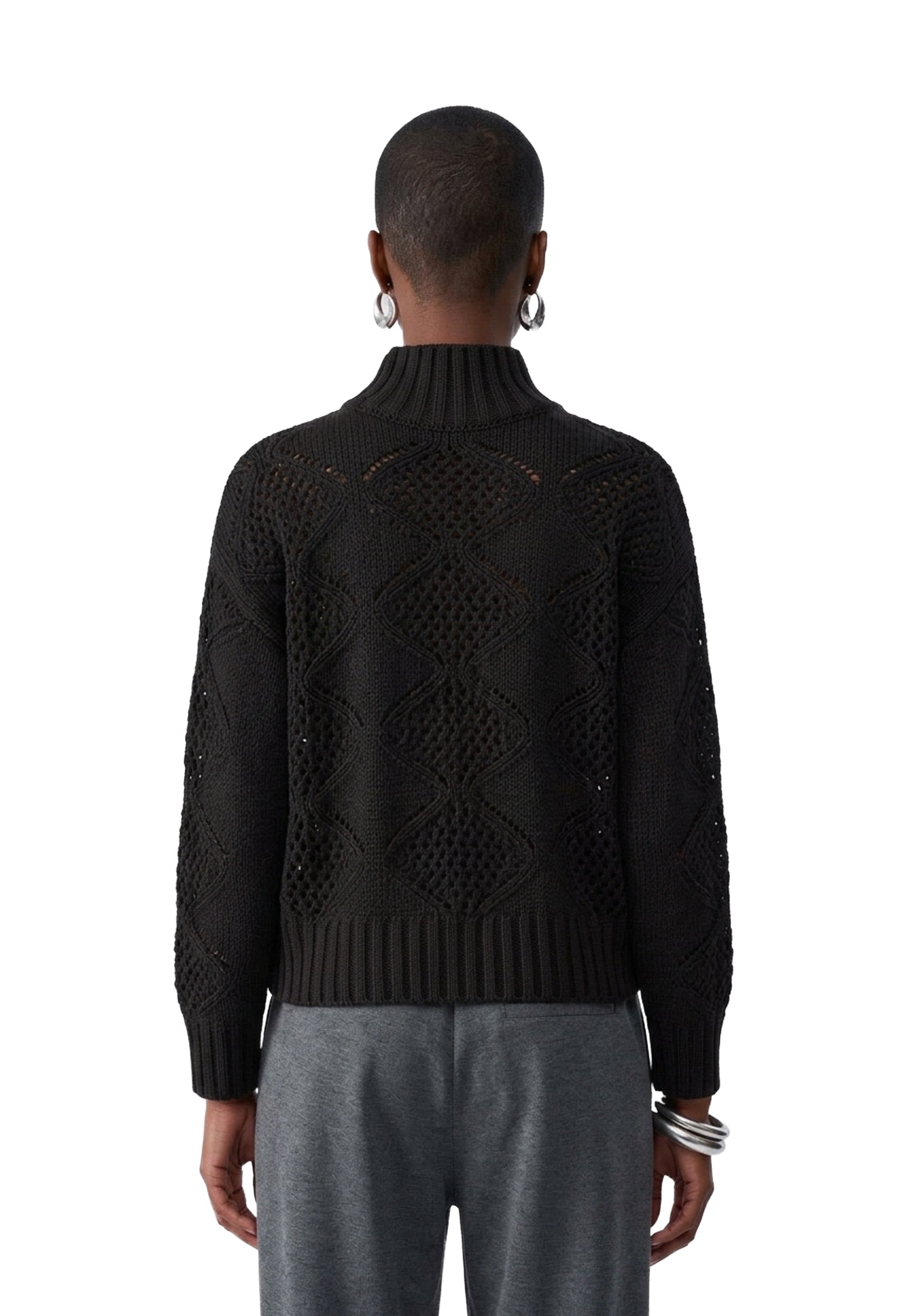 Maglia a collo alto Nero Liu-jo