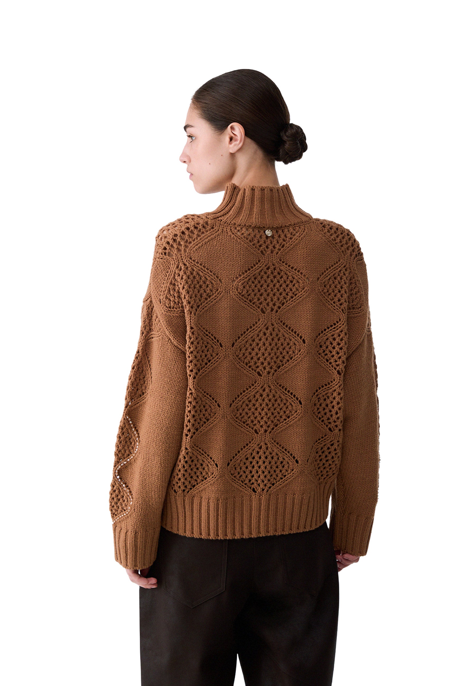 Maglia a collo alto Beige Liu-jo