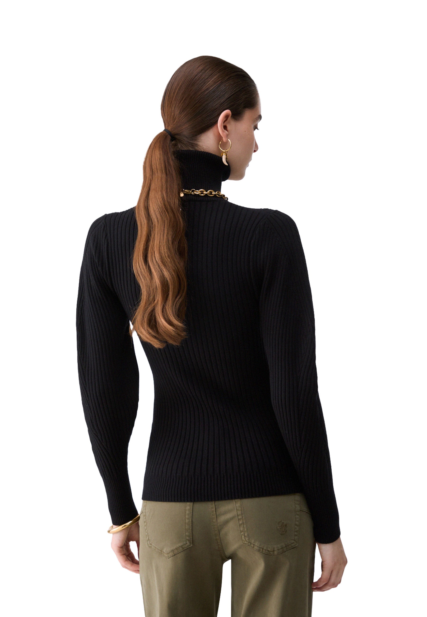 Maglia a collo alto Nero Liu-jo