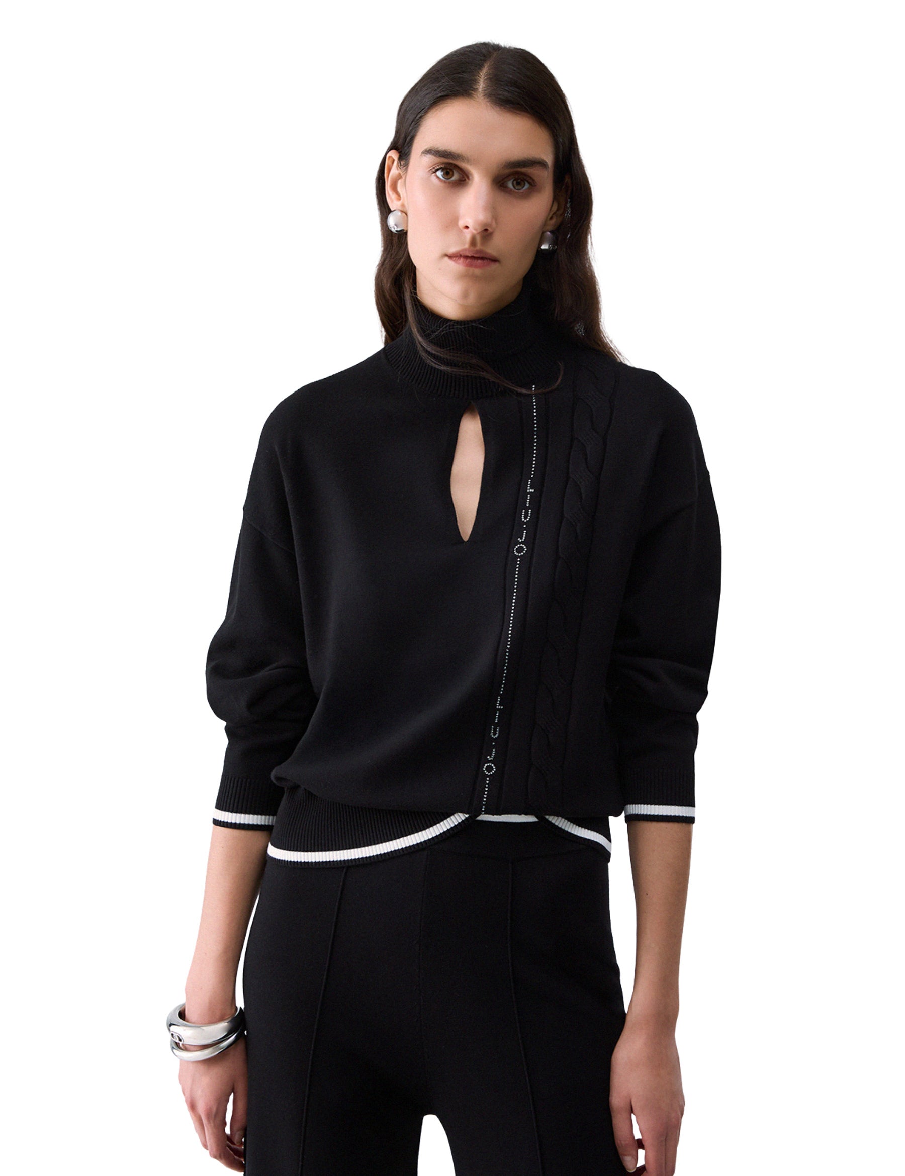 Maglia a collo alto Nero Liu-jo