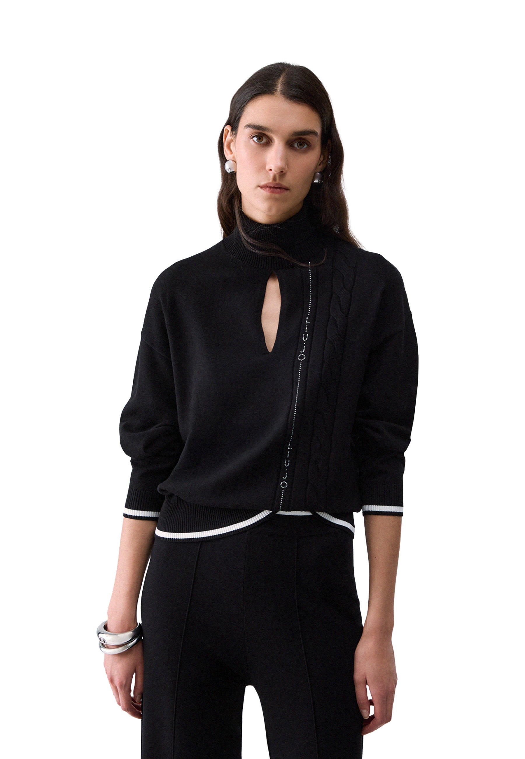 Maglia a collo alto Nero Liu-jo