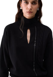 Maglia a collo alto Nero Liu-jo