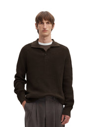 Polo Marrone Selected Homme Black