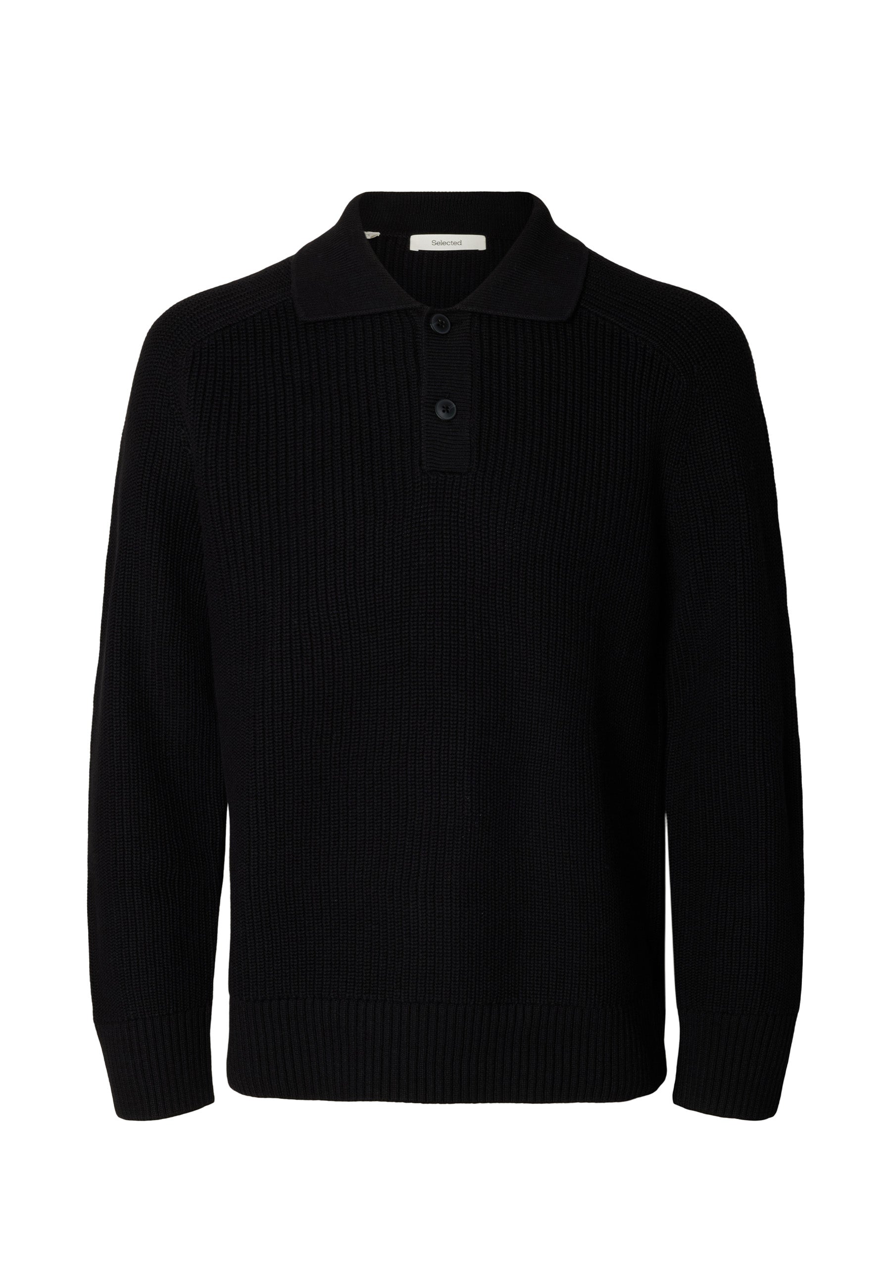 Polo Nero Selected Homme Black