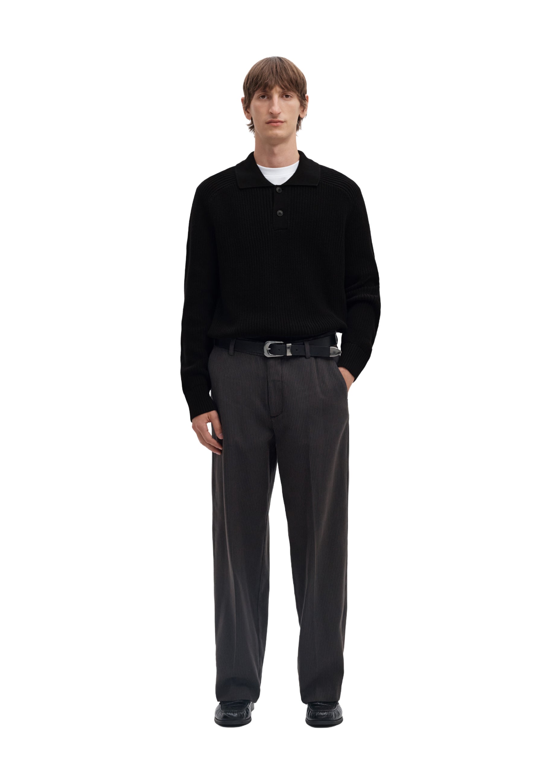 Polo Nero Selected Homme Black