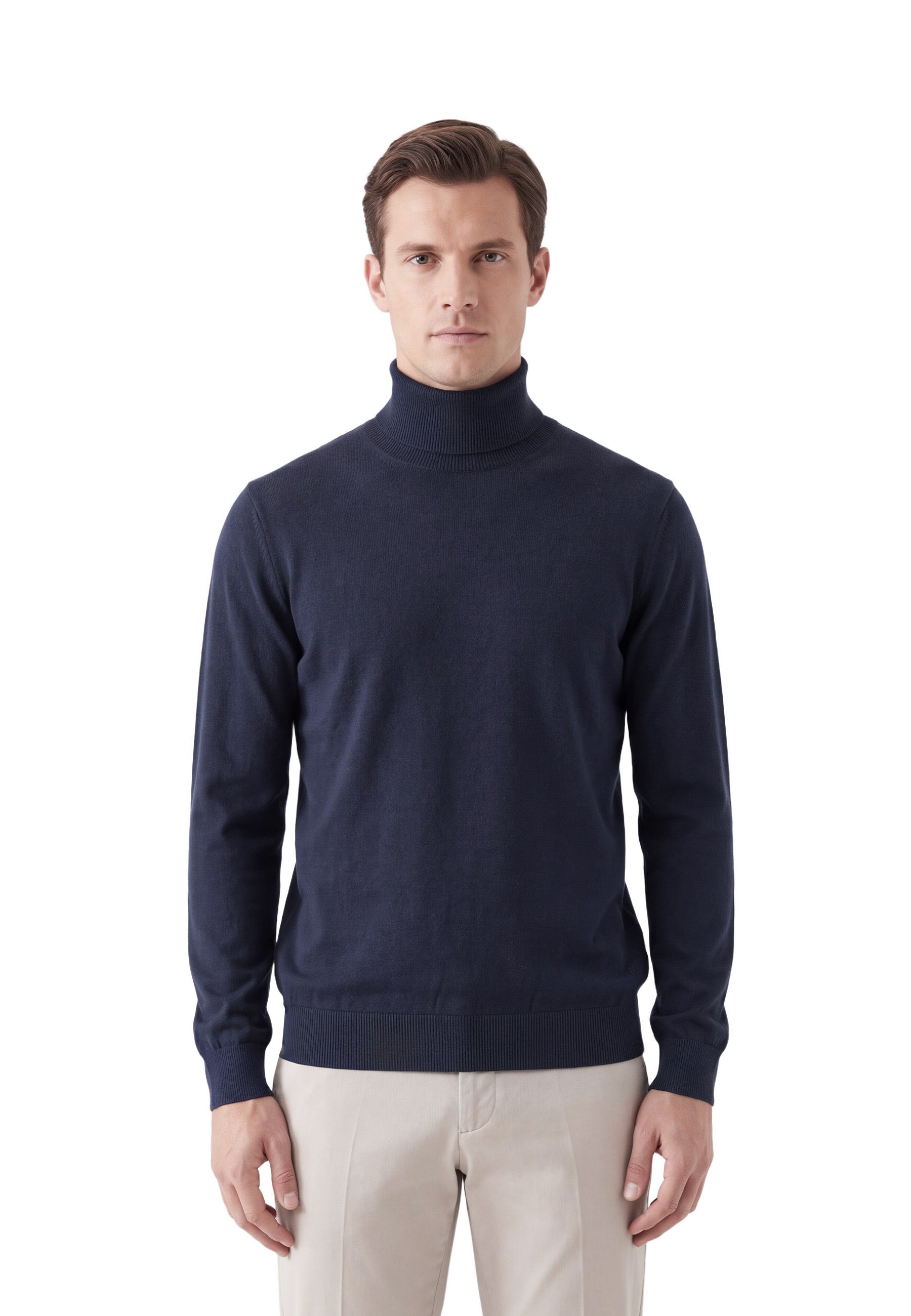 Maglia a collo alto Blu Seinse