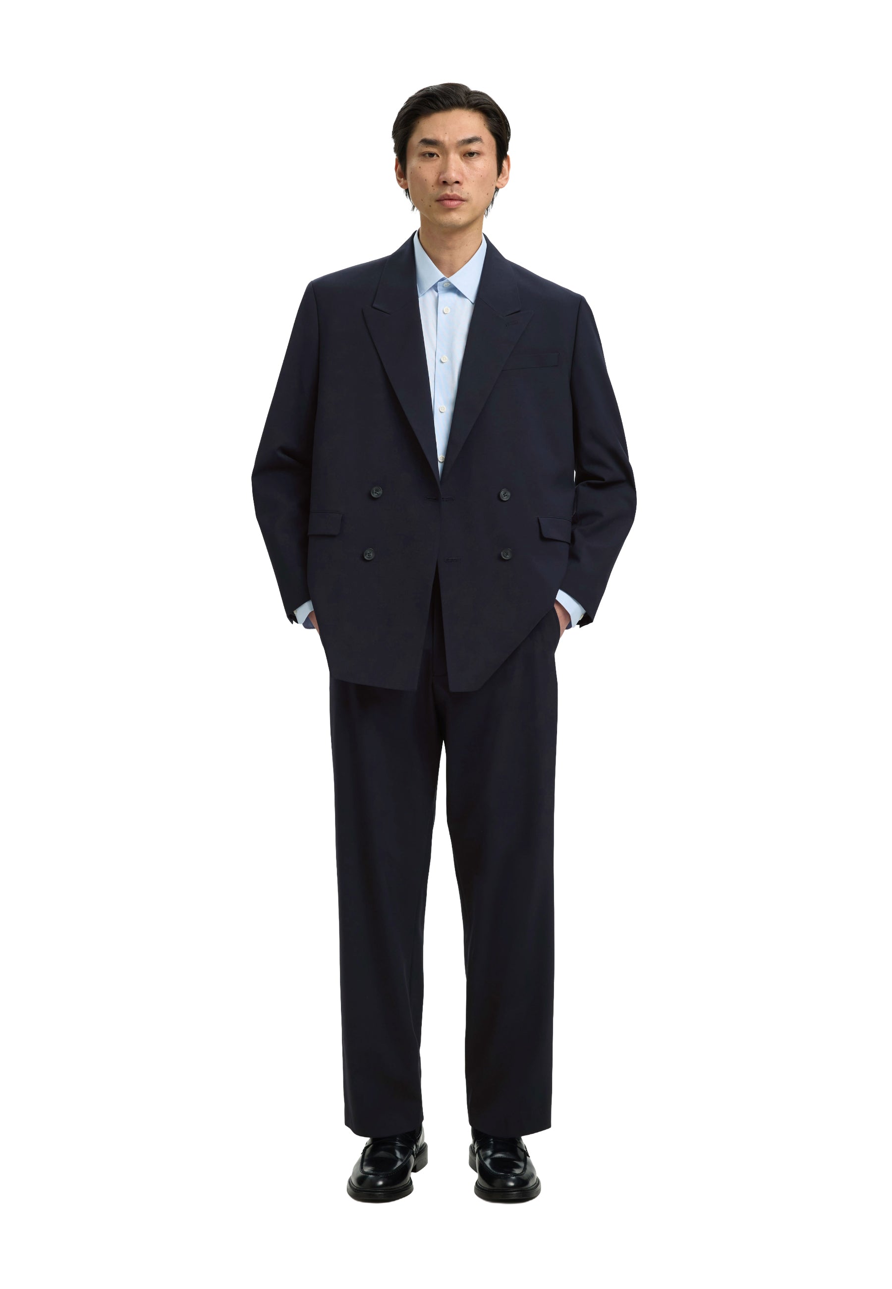 Pantaloni Blu Selected Homme Black