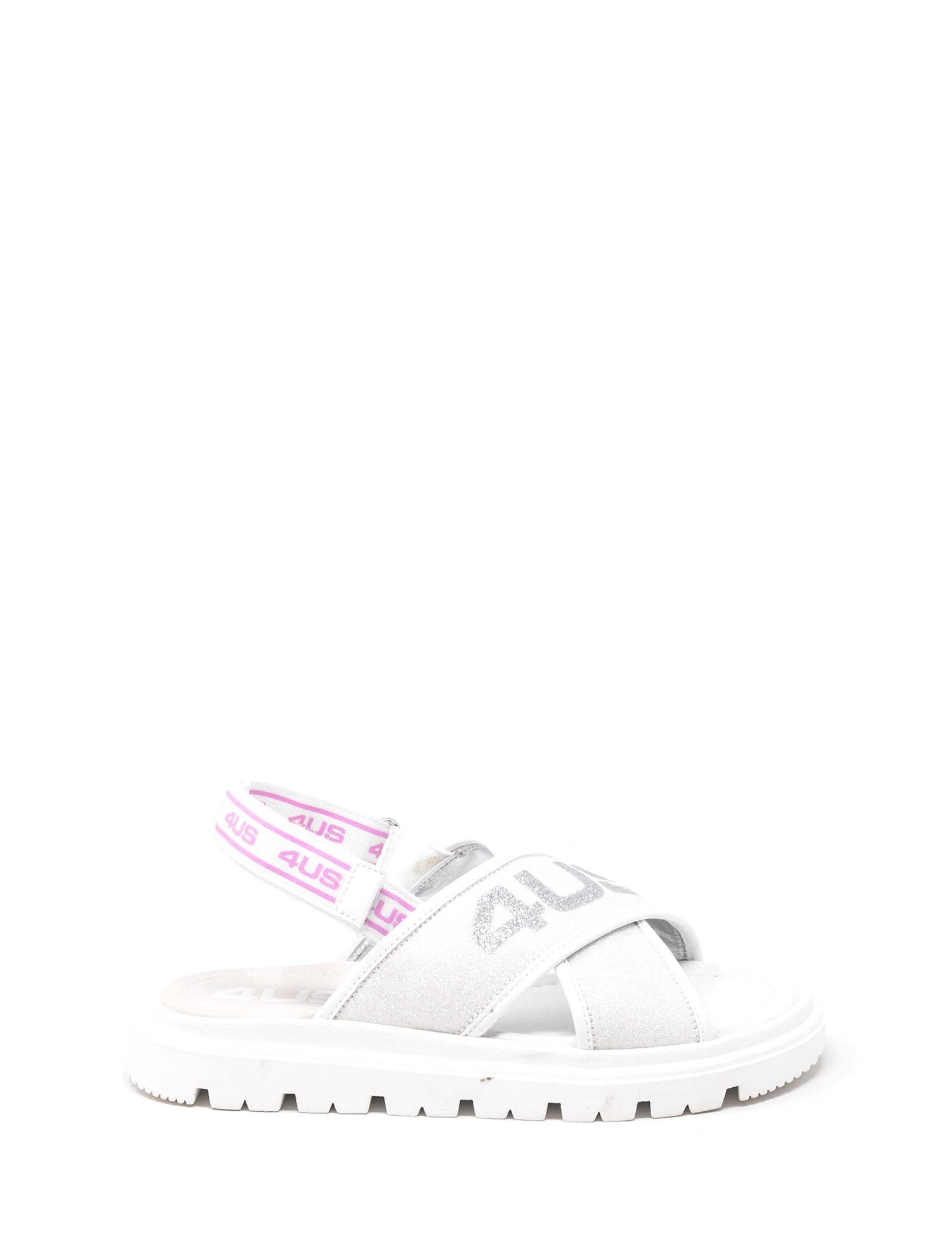 Sandali con strappi Bianco 4us