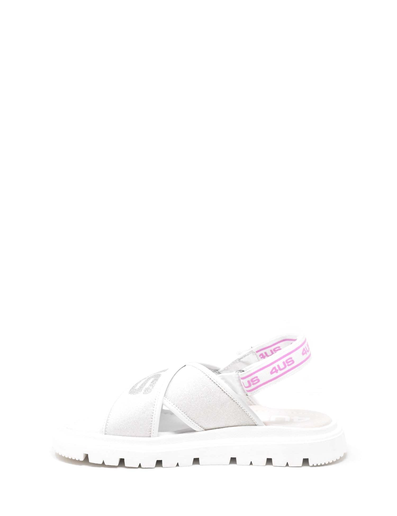 Sandali con strappi Bianco 4us