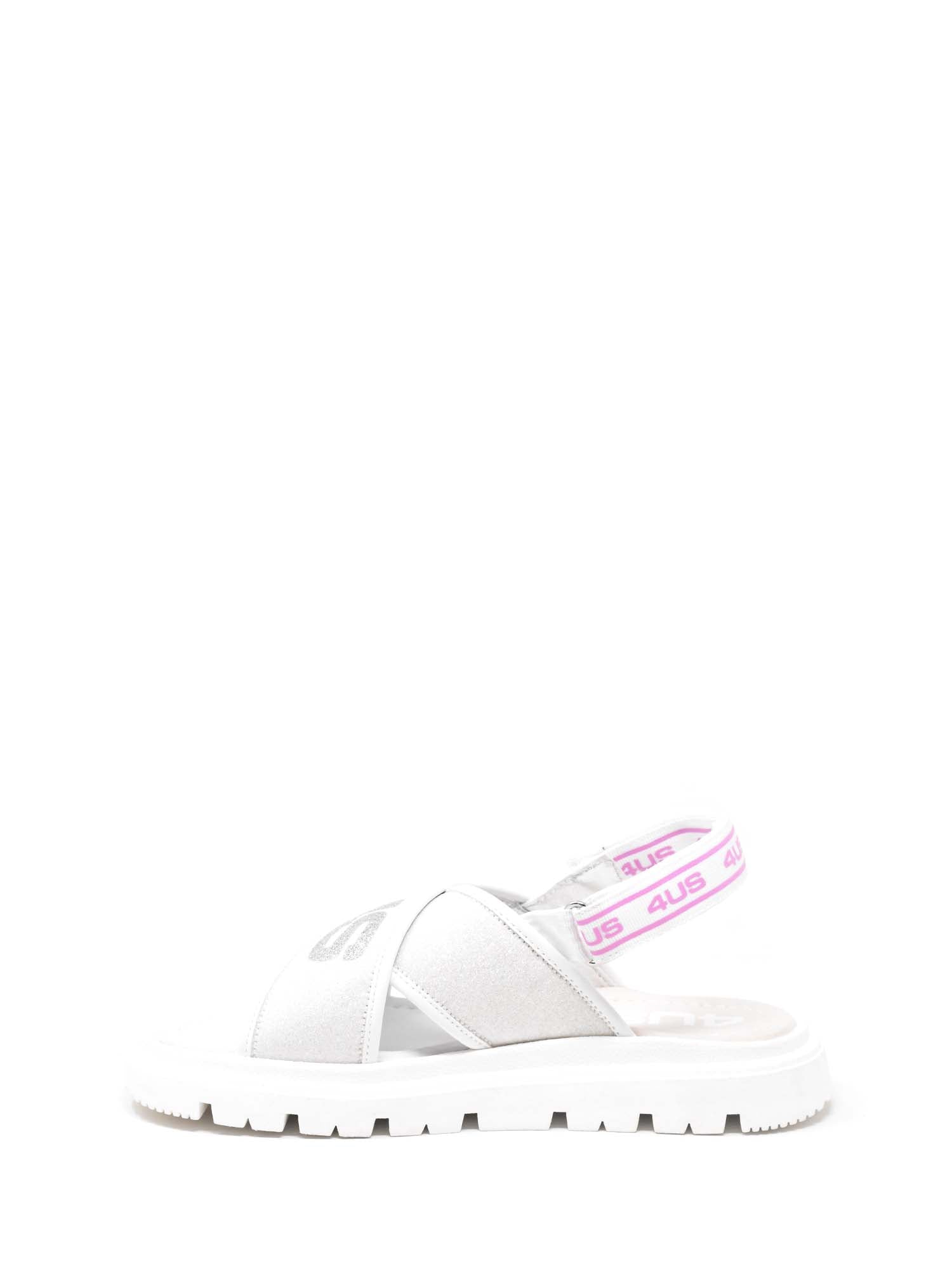 Sandali con strappi Bianco 4us