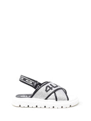 Sandali con strappi Nero 4us