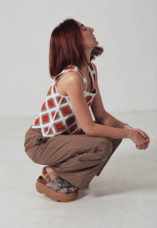 Colors Of California Cowhide Sandali Zeppa Donna | HC.CRUZ06