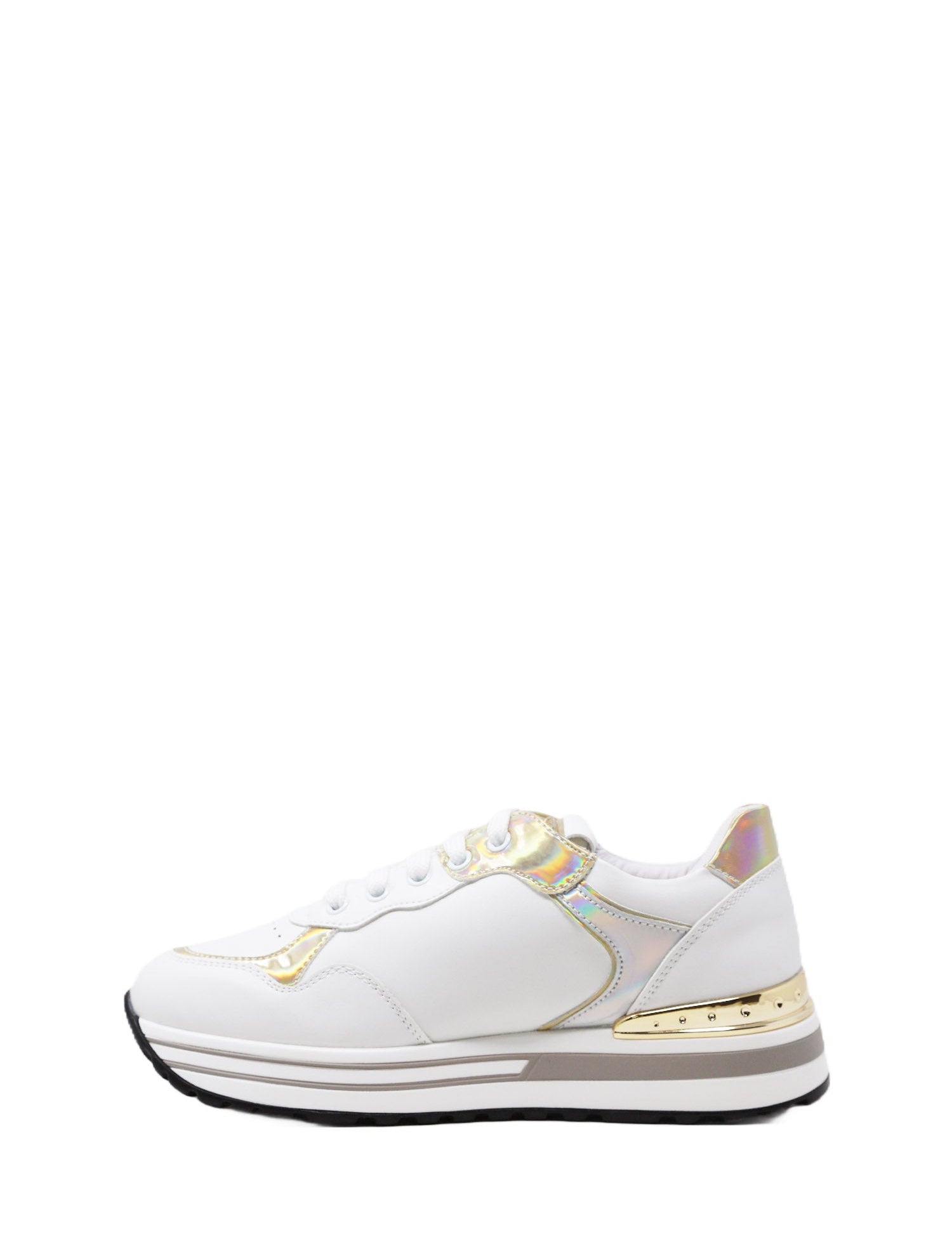 Sneakers Bianco Oro 4us