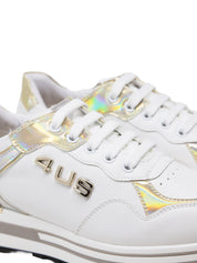 Sneakers Bianco Oro 4us