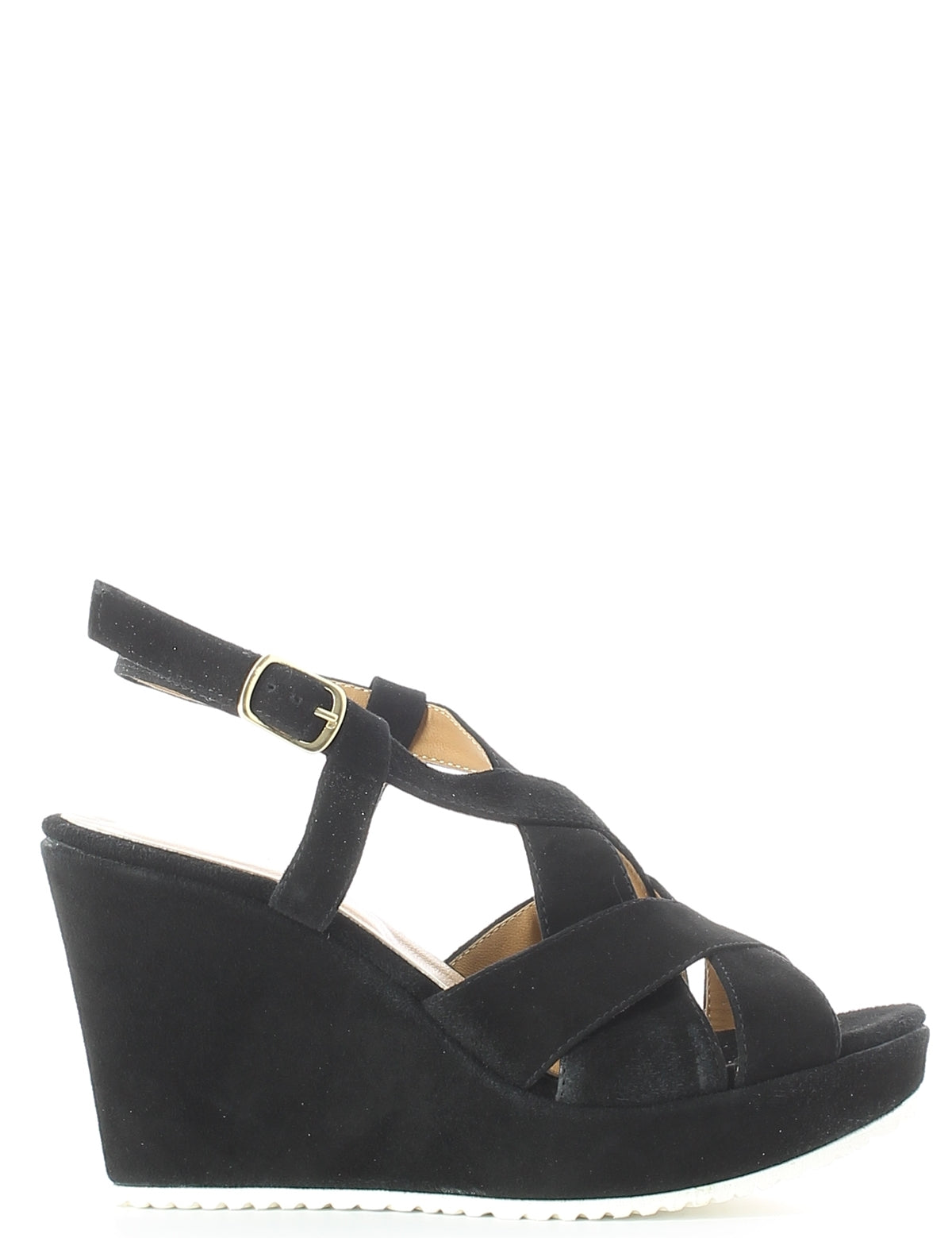 Sandali zeppa Nero Grace Shoes