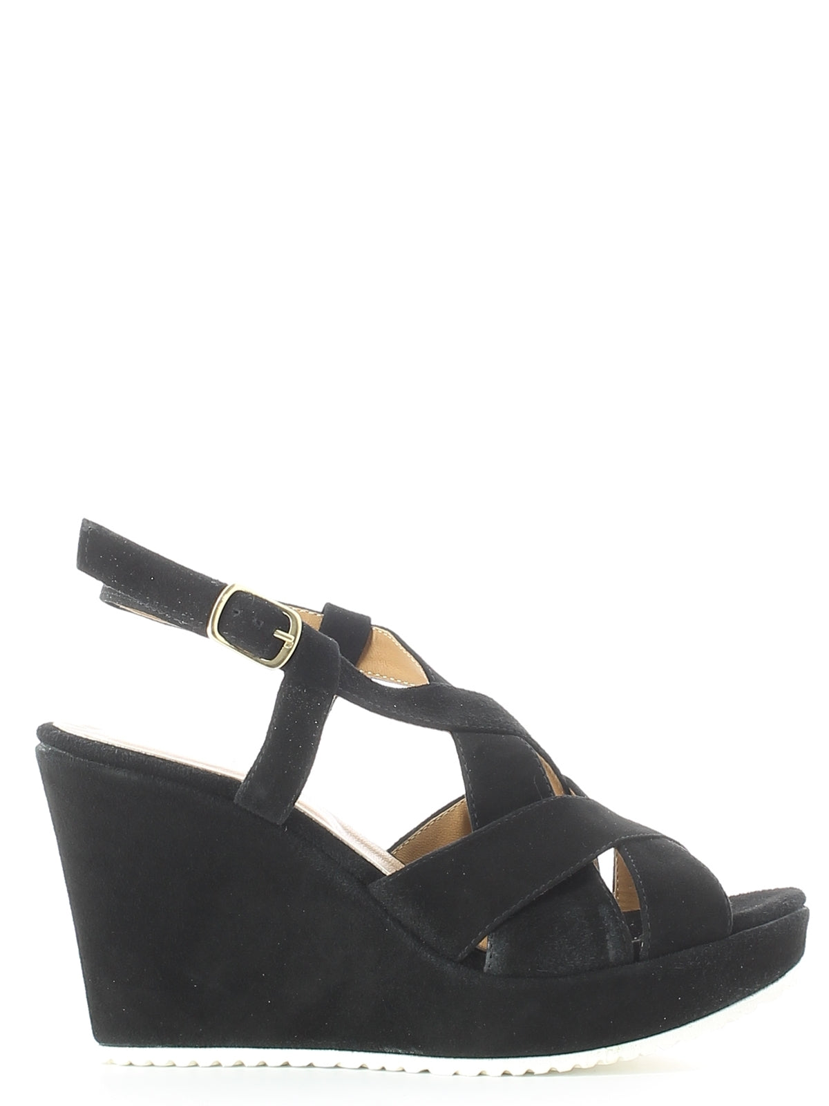 Sandali zeppa Nero Grace Shoes