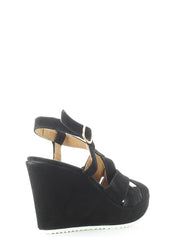 Sandali zeppa Nero Grace Shoes