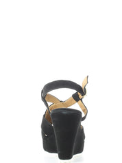 Sandali zeppa Nero Grace Shoes