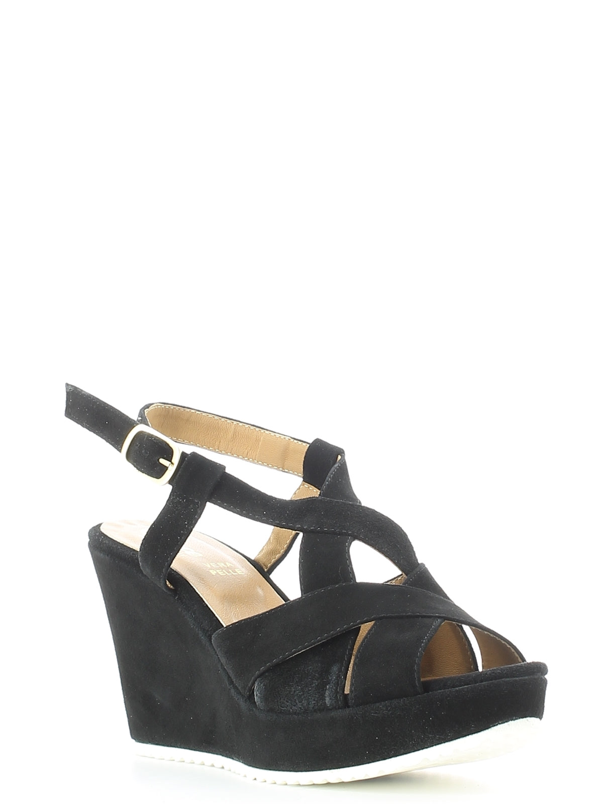 Sandali zeppa Nero Grace Shoes