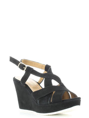Sandali zeppa Nero Grace Shoes